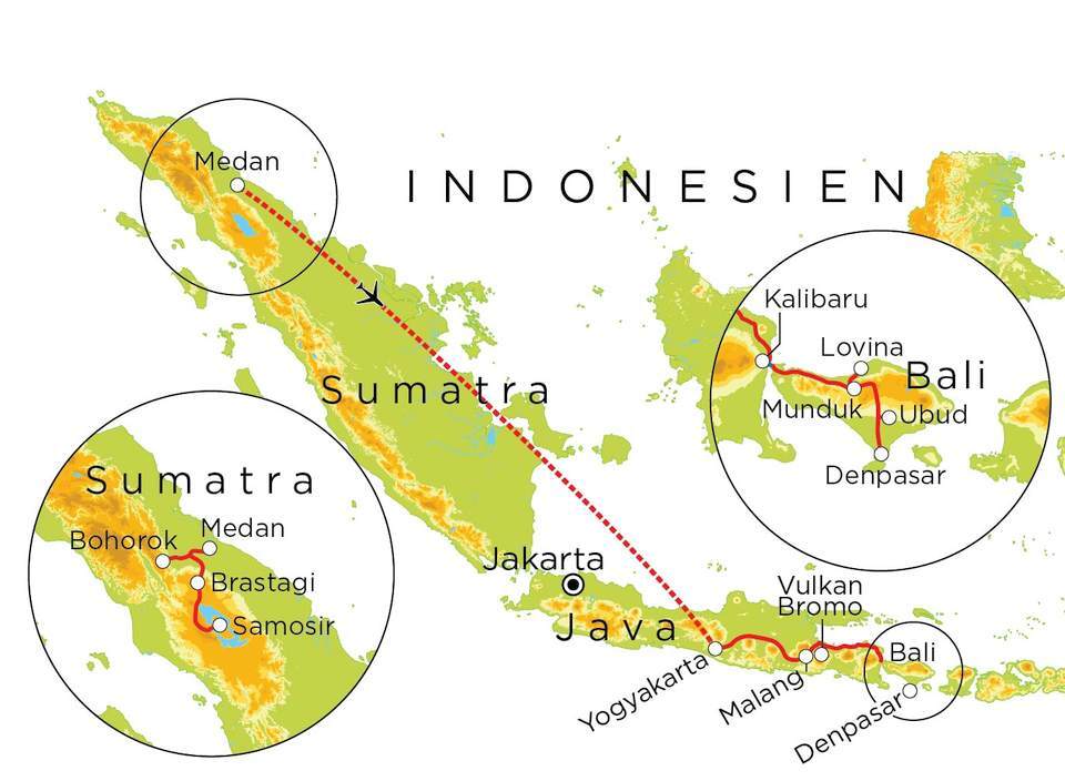 Indonesien: Sumatra, Java & Bali, 23 Tage