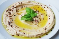 Typisches orientalisches Hummus Jordanien, Israel, Mahlzeiten, Hummus