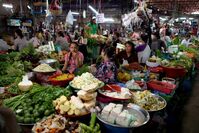 Markt, Gemüse, Lebensmittel, Rundreise Kabodscha