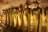 Dambulla, Felsentempel, Buddhastatuen