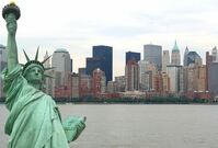 Freiheitsstatue, New York Skyline, Meer