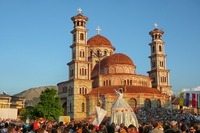 Korca Ein enzigartiges Gebäude in Mitten von Korca