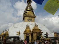 Swayambhunath, Temelkomplex, Kathmandu, rundreise indien nepal