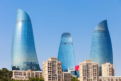 Flame Towers in Baku Flame Towers, Skyline, Baku, Aserbaidschan, aserbaidschan reise
