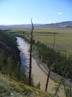 Landschaft des Orchon Tals, Rundreise Mongolei