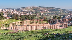 Der Ausblick auf Jerash 