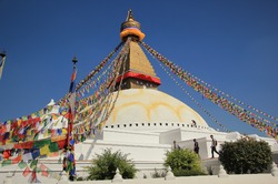 Stupa von Boudhanath, Kathmandu, Statue, Reise Nepal