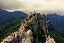 Ulsanbawi-Klippe, Seoraksan Nationalpark, Aussicht, Felsen, südkorea reisen