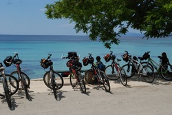 Fahrräder, Küste, Kroatien, Meer