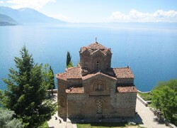 Kloster, Ohrid-See, Ausblick, Albanien, Nordmazedonien, albanien rundreise