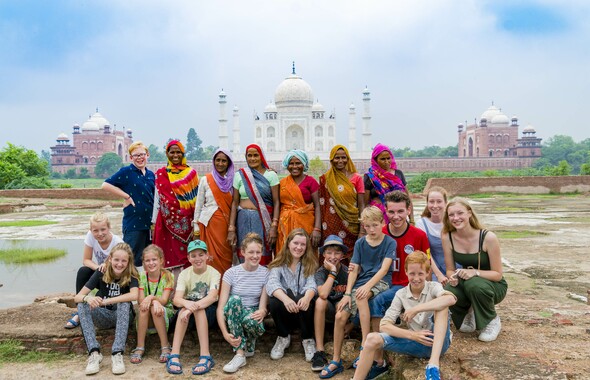 Taj Mahal, Indien, Familie, Kinder, Reisende, Einheimische, familienreisen