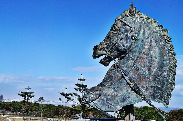 Pferdestatue in El Jadida El Jadida, Marokko, Marokko Rundreise