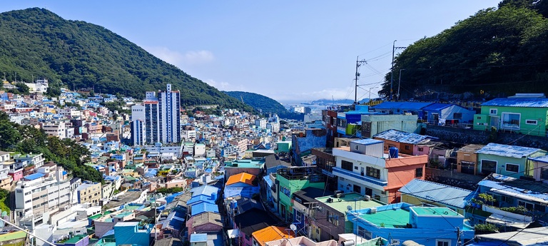 Das bunte Gamcheon Culture Village Gamcheon, Culture, Village, Kulturdorf, blau, Busan