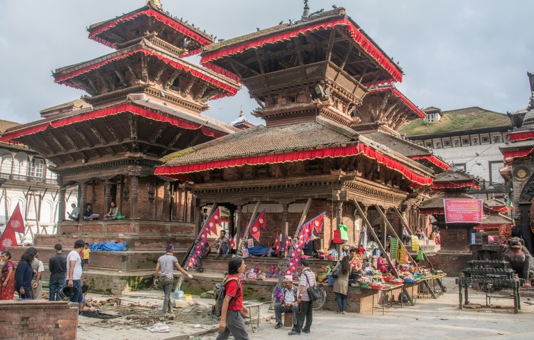 Ausblick auf den Durbar Square Durbar Square, Kathmandu, Nepal, Reise Nepal