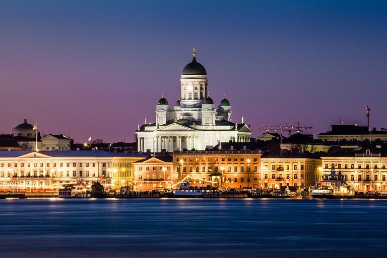 Helsinki, Kathedrale, Nacht, Finnland, baltikum urlaub