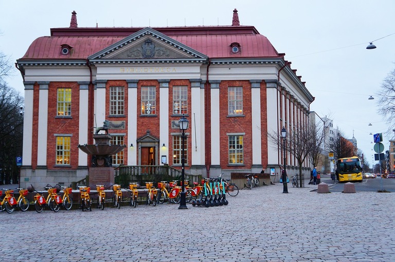 Die Stadtbibliothek in Turku Bibliothek, Turku, Finnland, Rundreise Baltikum, Rundreise Finnland