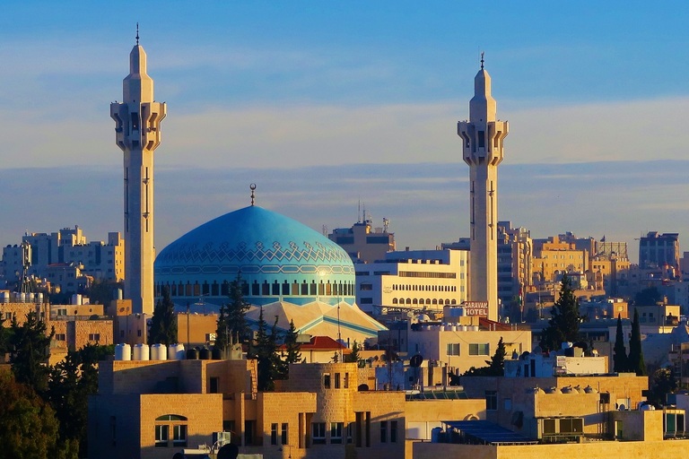 Die Malik Abdullah Moschee in Amman Amman, Malik Abdullah Moschee, Jordanien, Familienreise Jordanien