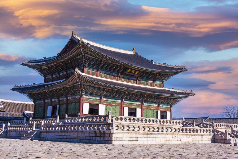 Gyeongbokgung Palast Gyeongbokgung, Palast, Sonnenuntergang, Tempel, Authentisch