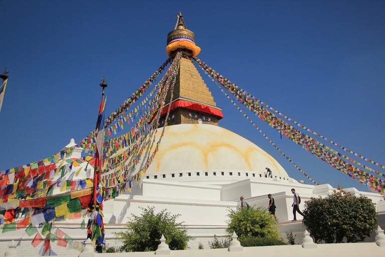 Stupa von Boudhanath in Kathmandu Stupa von Boudhanath, Kathmandu, Statue, Reise Nepal
