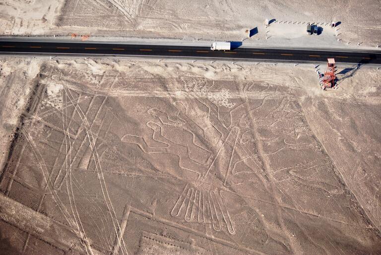 Nazca Linien Blick auf die Nazca Linien in Peru