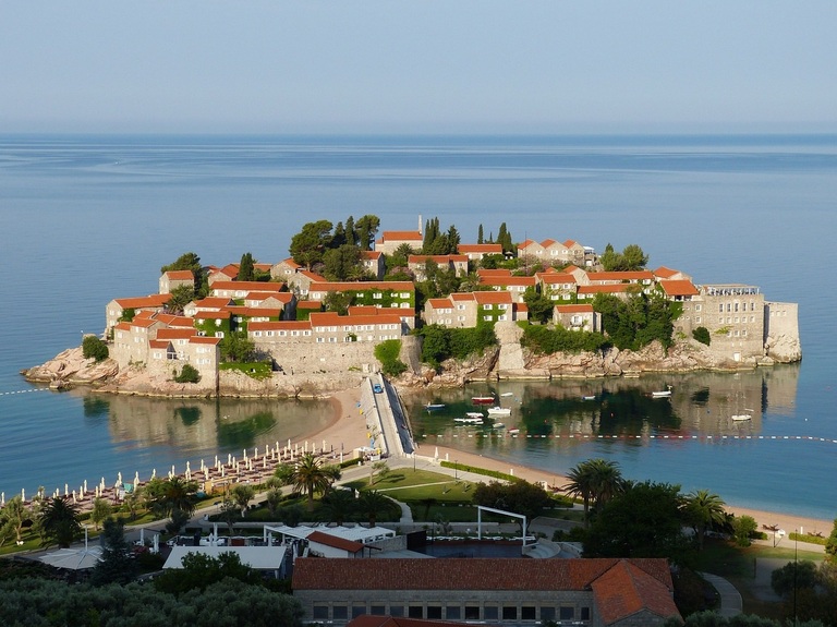 Der mondäne Badeort Budva. Balkan Montenegro Budva