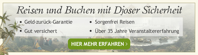 Buchen und reisen mit Djoser-Sicherheit
